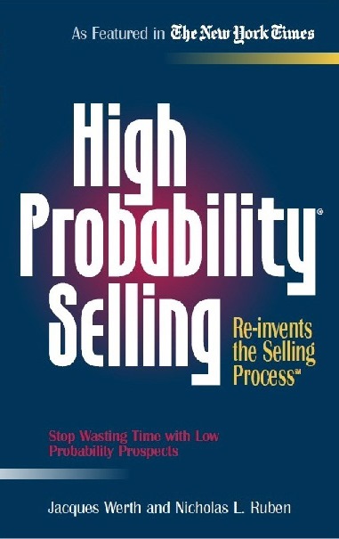 Front cover of the book, High Probability Selling