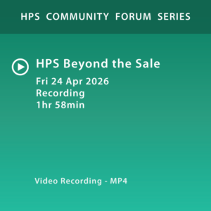 Recording of HPS Forum on 2026-04-24:  HPS Beyond the Sale
